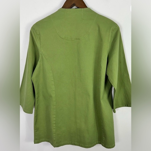 Suzanne Somers Green Jacket with Floral Embroidery Size Large NWT - Picture 2 of 5